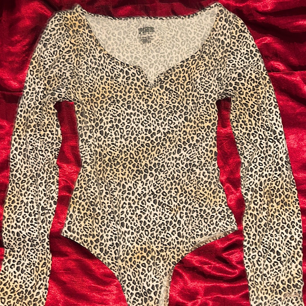 PINK VS leopard bodysuit